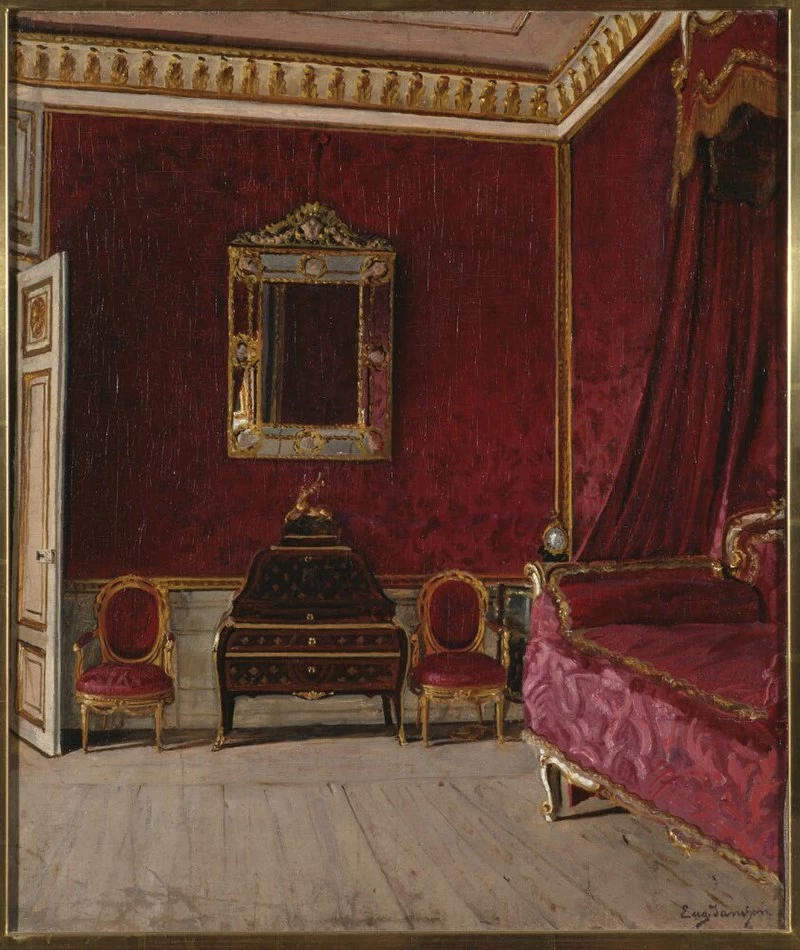 Eugène Jansson - Il castello di Gripsholm, la camera da letto della regina, Nationalmuseum